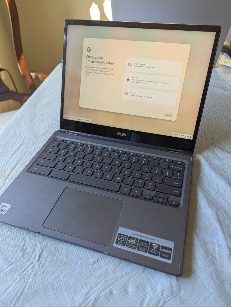 Touchscreen Chromebook Core I3 Processor