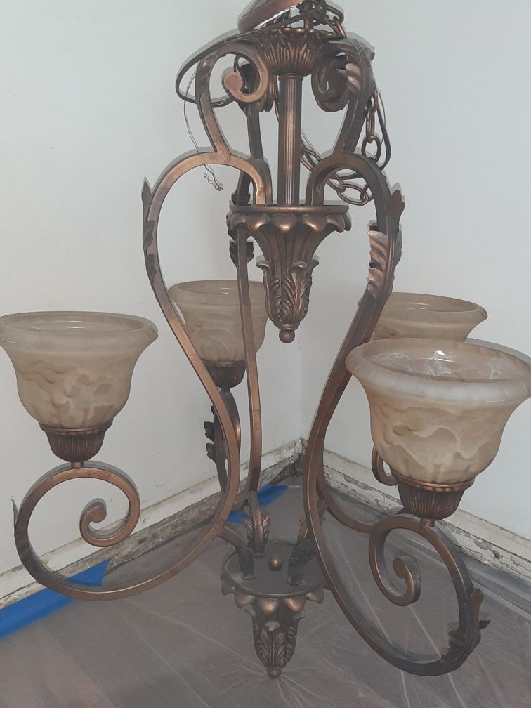 Large four light chandelier