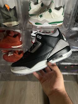 NEW Sz 9 Black Cement 3s (2024)