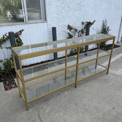 Glass Top Console Table