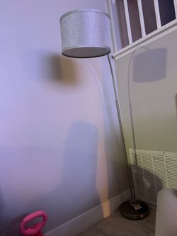 Arc Floor Lamp with Drum Shade
