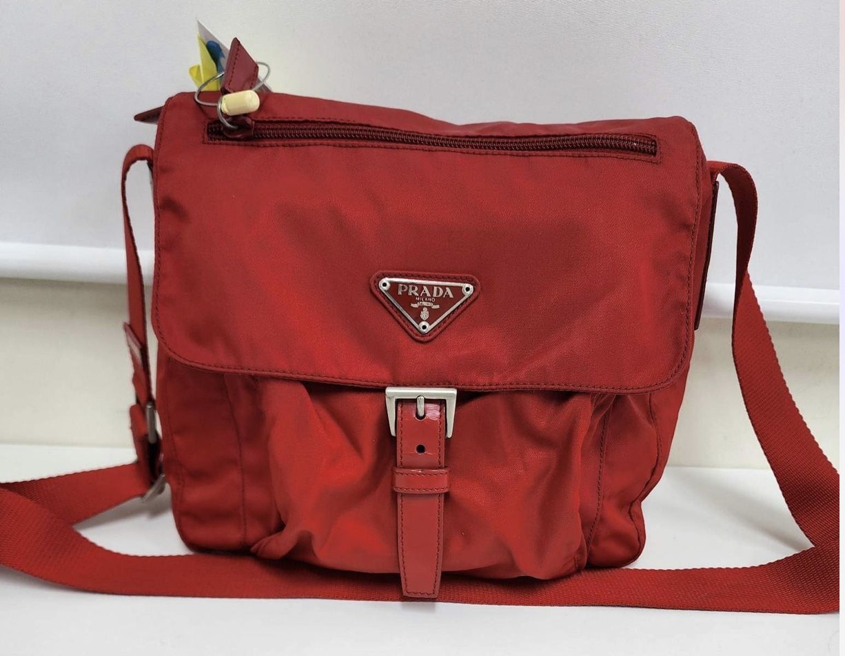 Authentic Prada Red Sling Bag