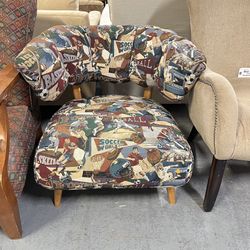 Vintage Sports Themed Chair (in Store)