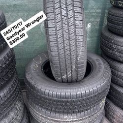Used Set Of Goodyear 245/70/17 Tires
