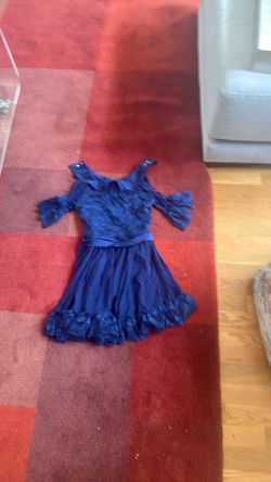 Blue Lyrical Costume + Rhinestone Clips