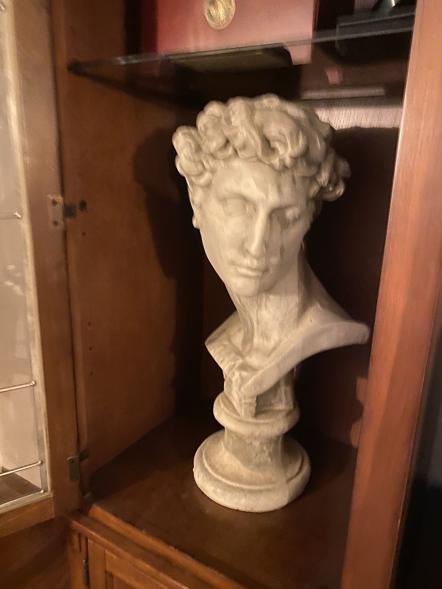 Stunning Michael Angelo David Head Bust Heavy Antique