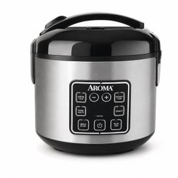 Olla Arrocera Digital Aroma Multifunción de Acero Inoxidable 8 Tazas – Nueva