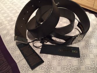 Brand new black Diesel leather mens belt