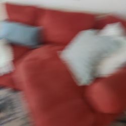 Smoke Orange Sofa Very Good Condition No Smell No Pets No Smoke