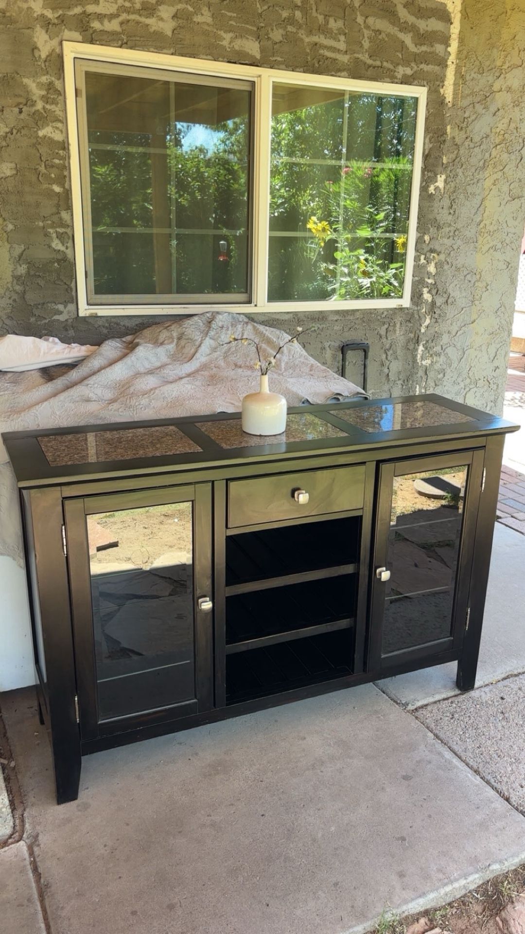 Granite Top Bar Cabinet