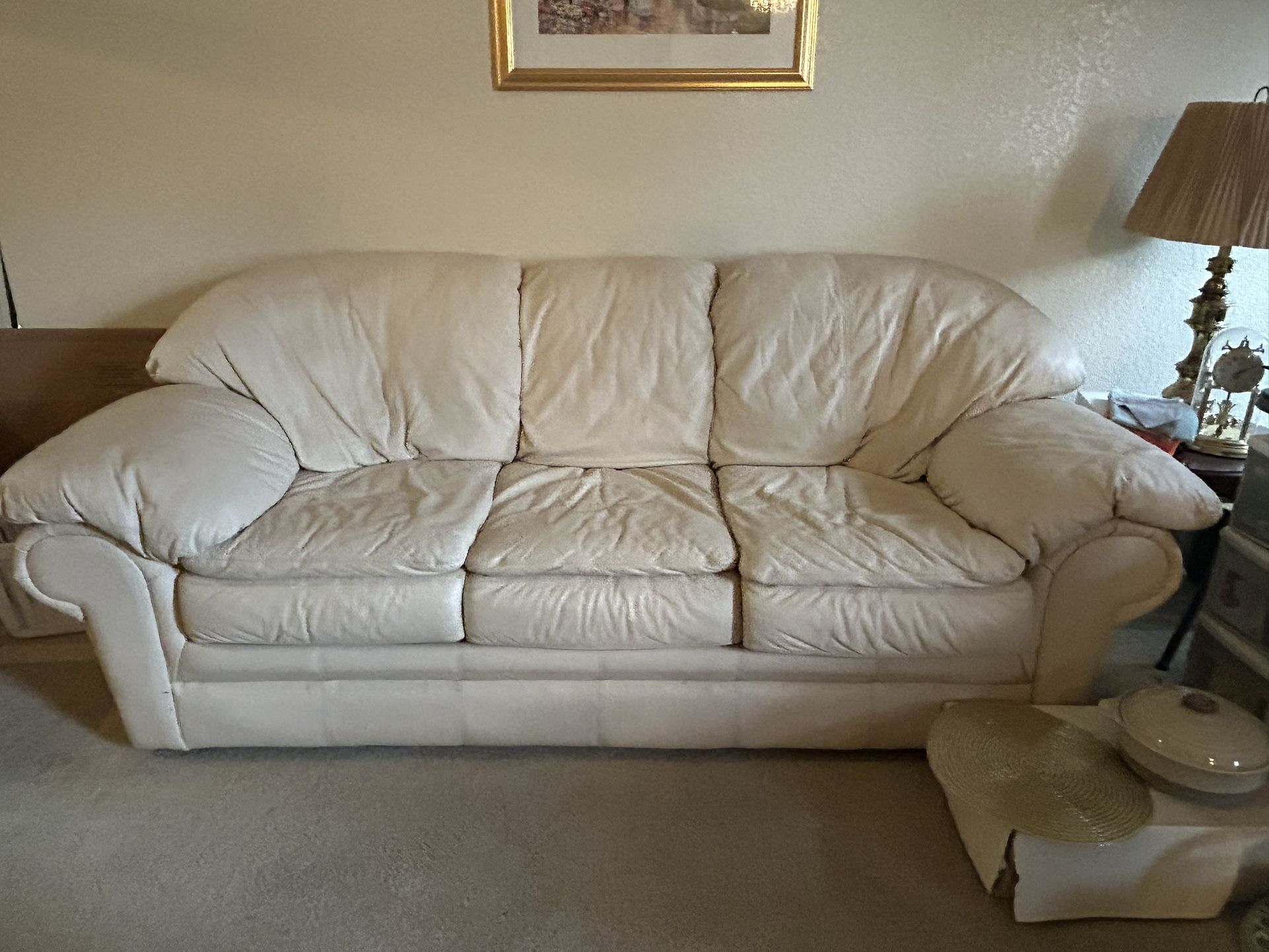 White Leather Couch