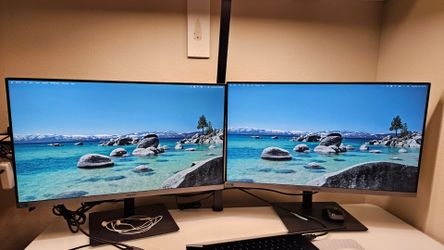 a pair of 27in Samsung 1080 Monitors