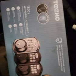 TEEHO TE001 Keypad Digital Deadbolt, a keyless entry smart door lock.