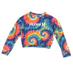 Hurley Girls M 8-10 Sweatshirt Cropped Crew Neck Pullover