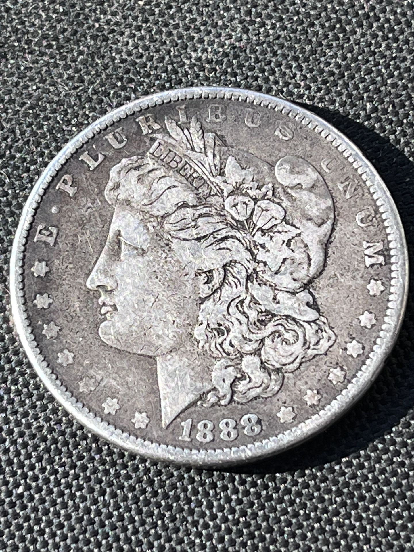 Authentic US Minted 1888 Morgan Silver Dollar 
