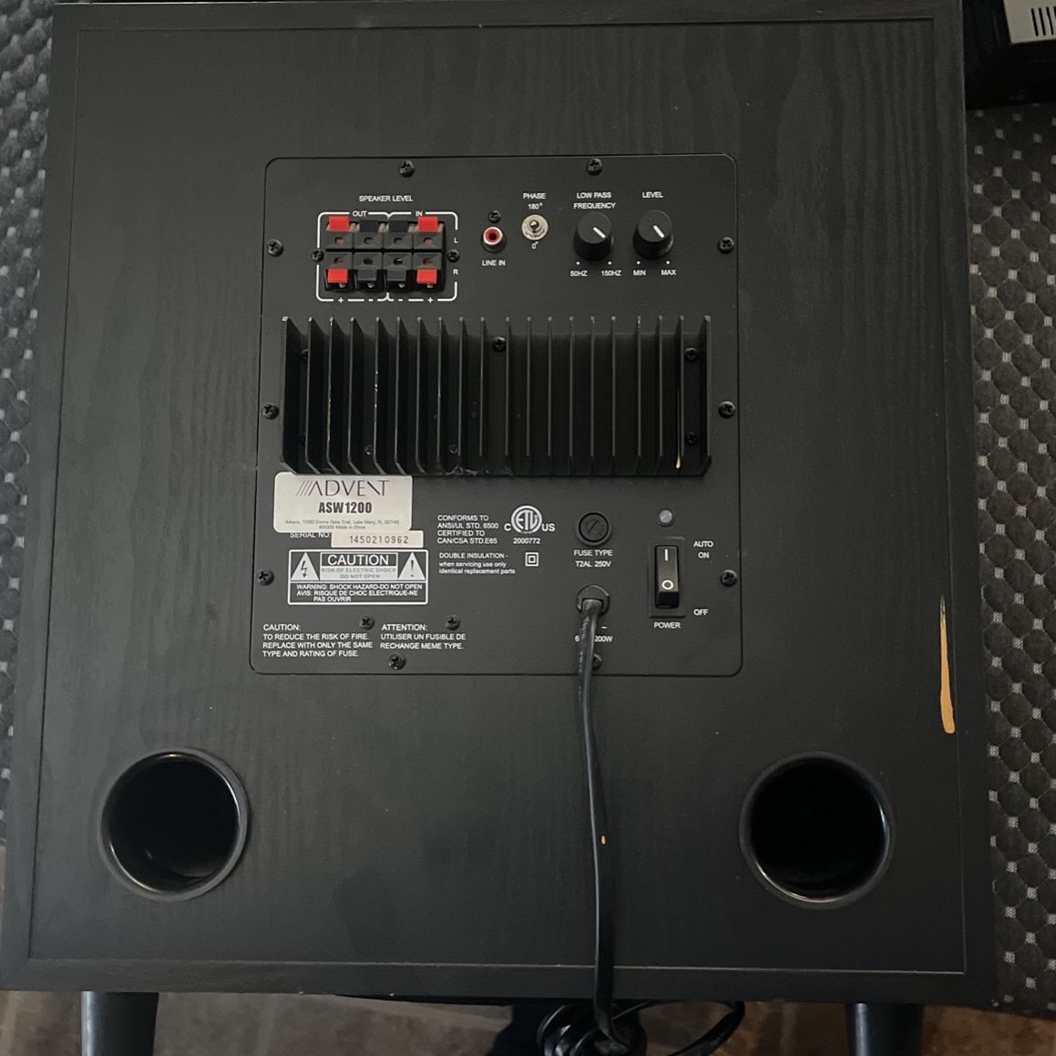 Advent ASW1200 Subwoofer Home Audio for Sale in Westminster MD