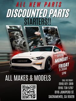 All new Starters - Toyota, Chevy, Honda