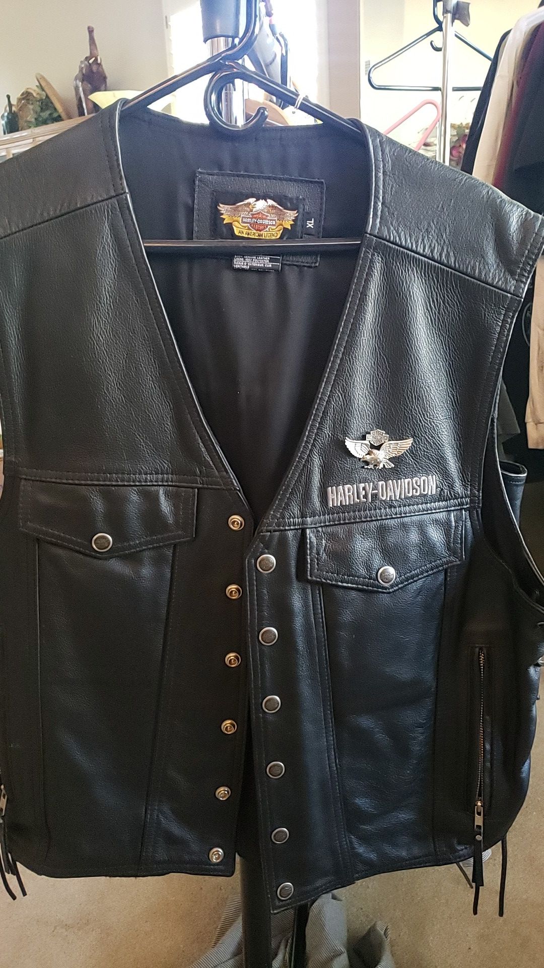 Leather Harley-Davidson vest