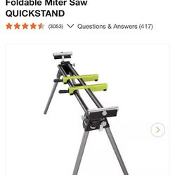 Ryobi Miter Saw Foldable Stand