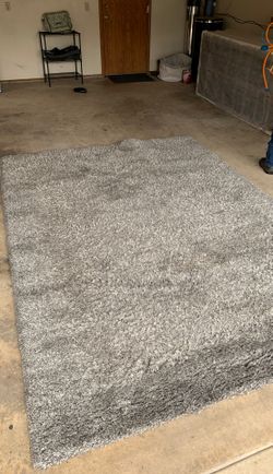Thick gray rug