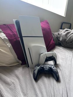PlayStation 5 Slim Console with Two Controllers