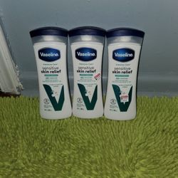 3 Vaseline 10oz Intensive Care Sensitive Skin Relief