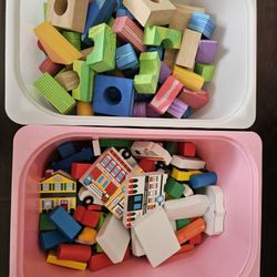 Two sets of blocks