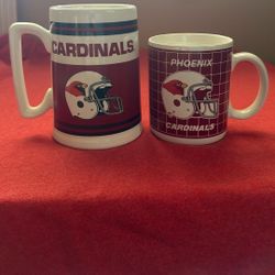 Vintage Phoenix Cardinals Ceramic Stein & Coffee Mug
