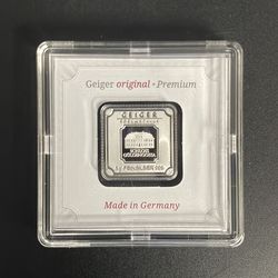 5 gram Geiger Silver bar