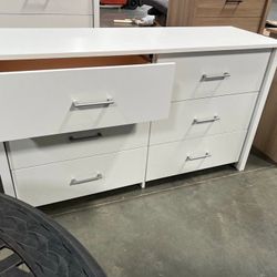 NEW 6 Drawer Dresser Table Bedroom Side Storage Drawers Cabinet White Natural Oak Espresso SALE Big Furniture Warehouse Clearance SALE Closeout Closet