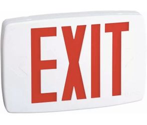Lithonia Lighting Quantum Thermoplastic LED Emergency Exit Sign, Red Letters ‼️PRICE FIRM‼️