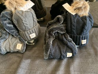 Plush Knit Hat & Infinity Scarf Sets $25 each