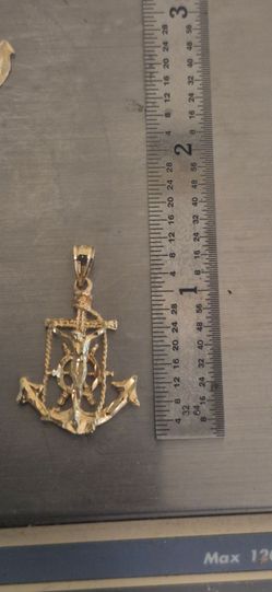 14k anchor pendant