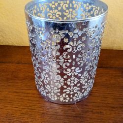 Candle Holders.. Vintage Look Silver Tone w/Intricate Lace Pattern