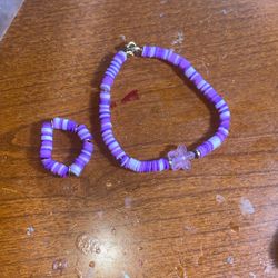 Cute Purple Bracelet Set