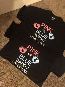 Personalized gender reveal shirts
