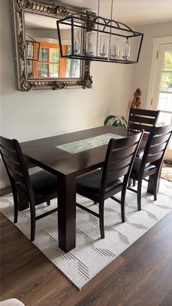 Dining table  with 4 chairs  and bench
