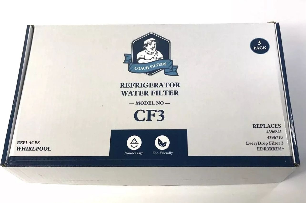 New 3pk Coach Filters Refrigerator Water Filter CF3 Whirlpool Compatible - NOB