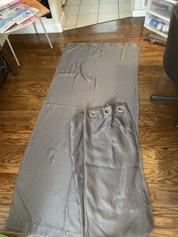 Dark Grey Blackout Curtains Two Panels