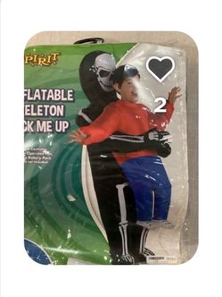 Inflatable costume skeleton