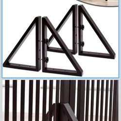 Triangle Support Feet Set of 2 for 360 Degree Configurable Gate Collection, Solid Pine Wood, Easy to