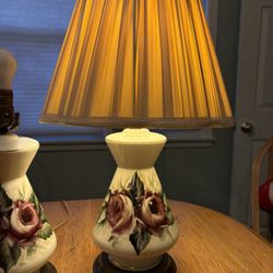 Vintage Hand Painted Ceramic Table Lamps