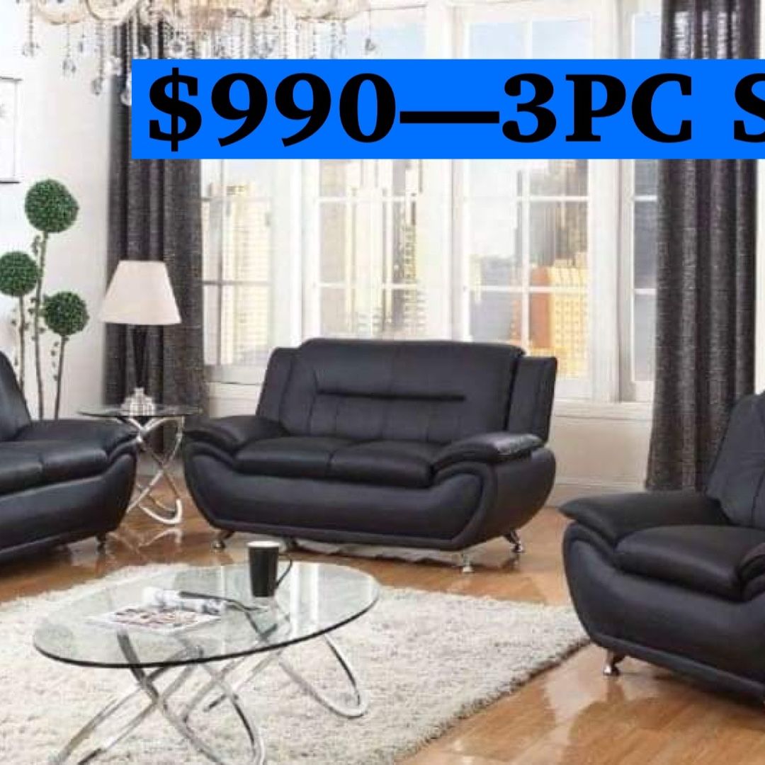 Brand New 3PC Sofa Loveseat Chair Set 