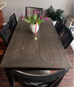Farmhouse Dining Table with 8 Chairs
