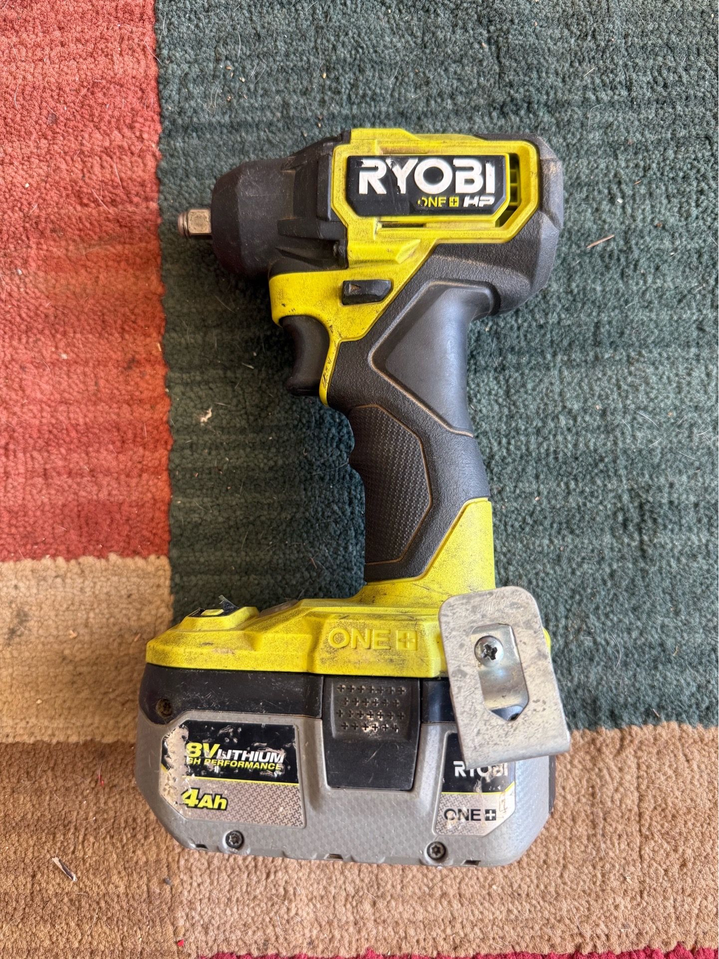 Ryobi One+ 18v Cordless Brushless 3/8” Impact Drill w/ Batt, Clip & Case - Works