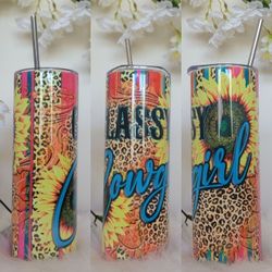 Classy Cowgirl Personalized 20oz Tumblers