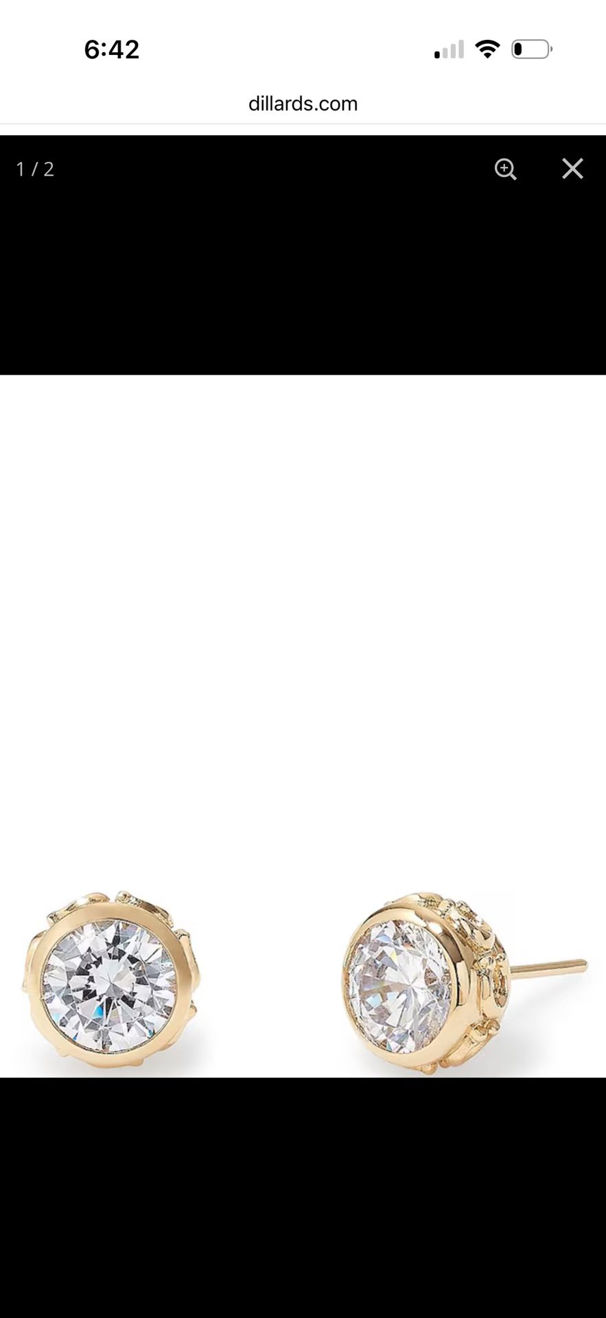 Stone C Crystal Stud Earrings