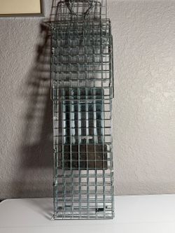 Humane Live Animal Trap Cage 21x8x7 Folding Metal Wire Catch Release Trap