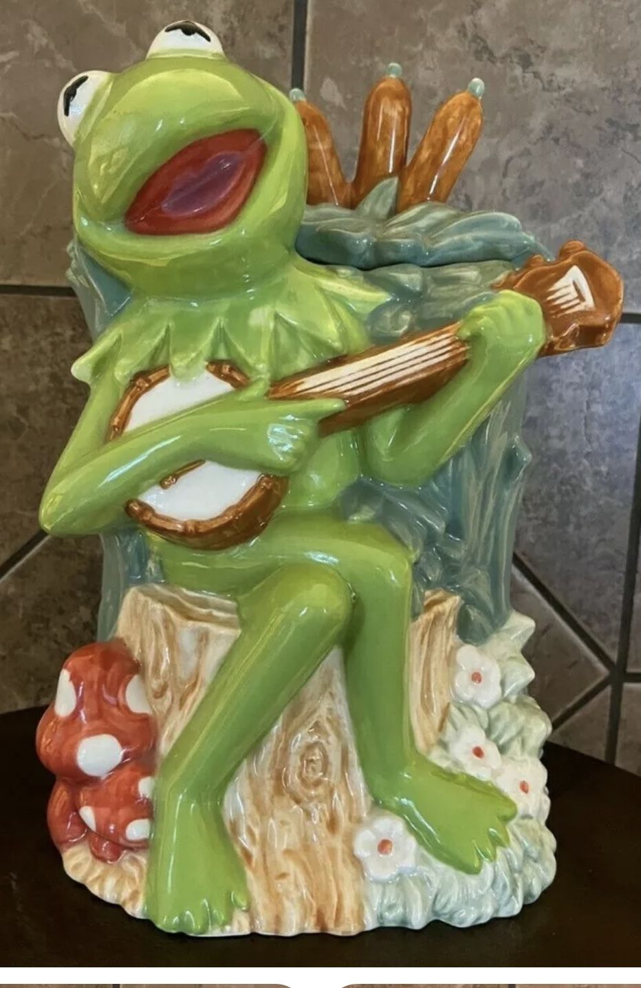 Rare Vintage Henson KERMIT THE FROG Cookie Jar