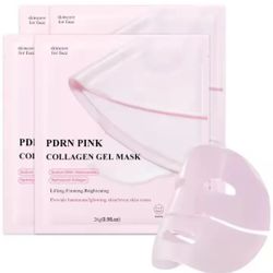 2 Boxes ,   PDRN Pink Collagen Gel Mask | 4 Pack each | Hydrating & Glow